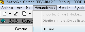 menu herramientas - usuarios