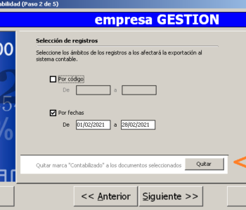 contabilidad desmarcar contabilizados